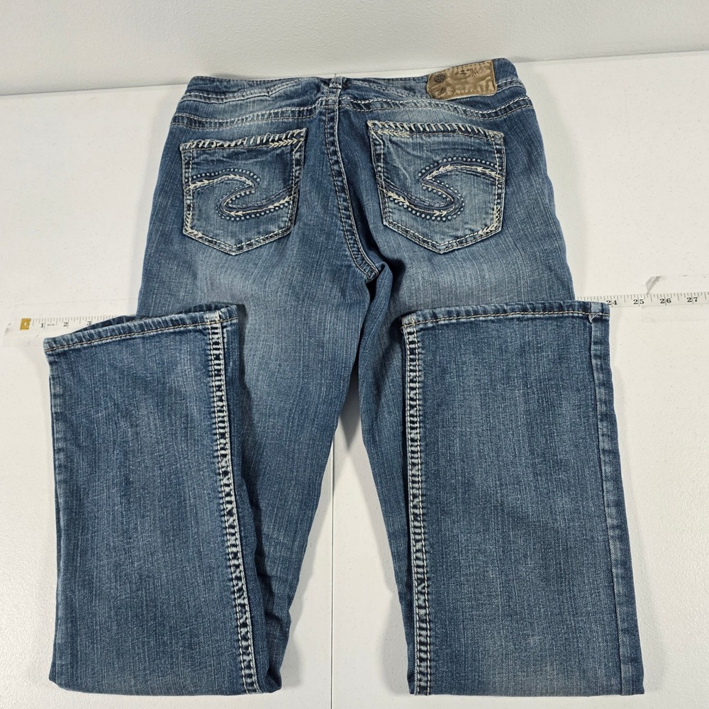 Silver Jeans Co Suki Mid Slim Boot Jeans W29 L31 Blue Super Stretch L93616SJL219 - Picture 2 of 11